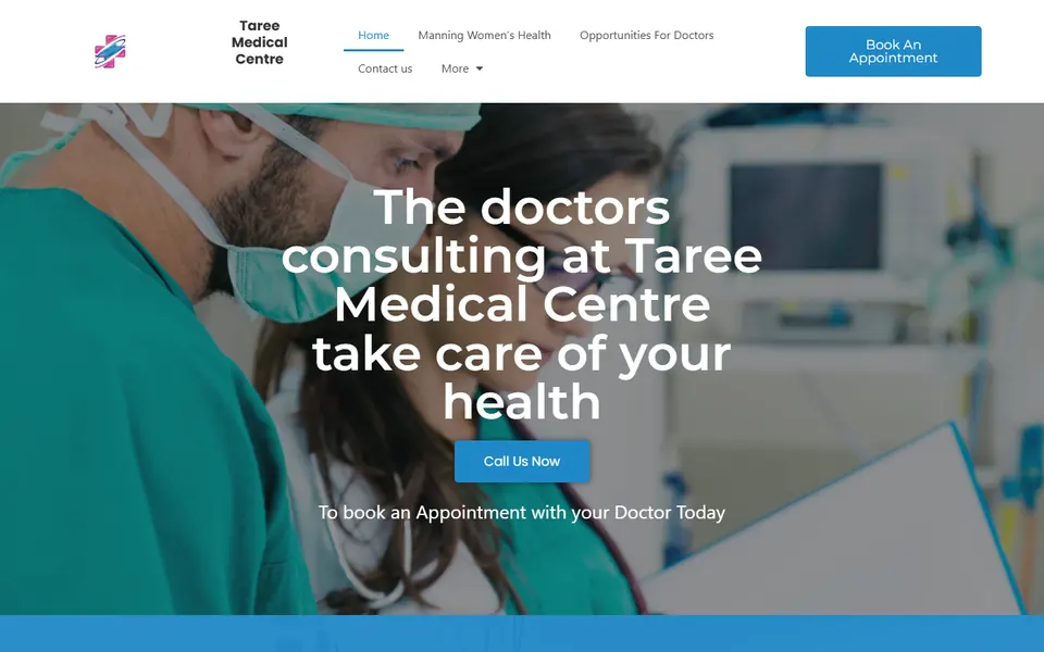 Taree Medical Centre website screenshot