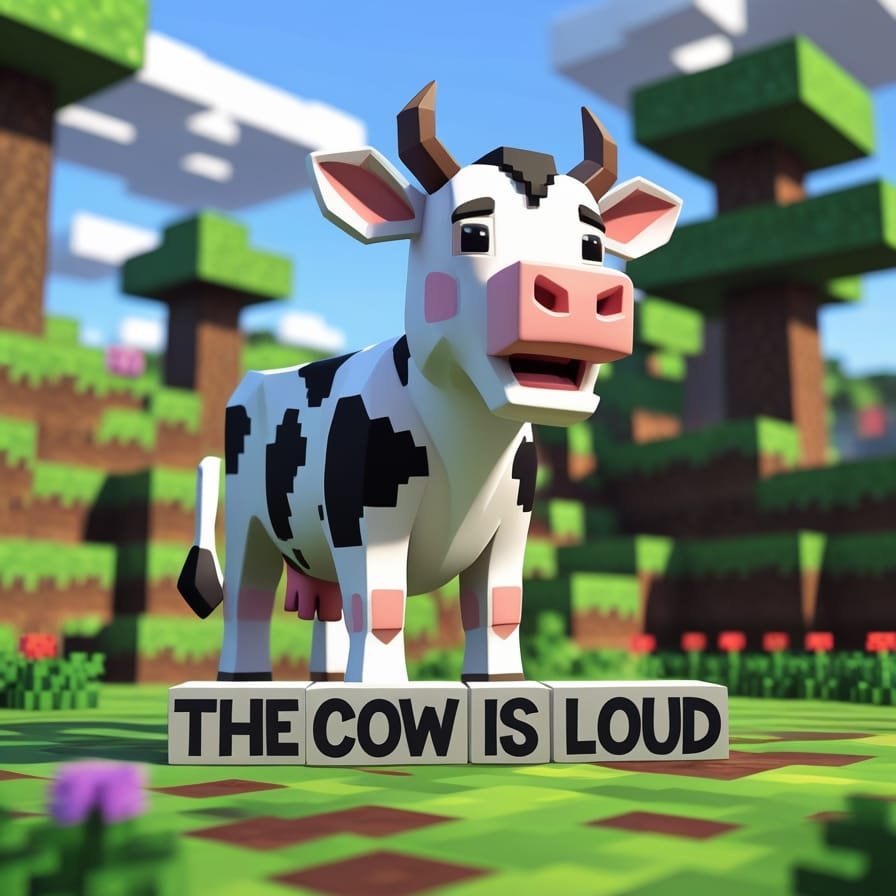 Cow is loud Sight word